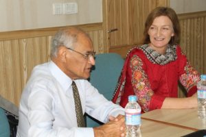 Ruth Lawson from the British High Commission opens the hospital in Gujarat Pakistan.